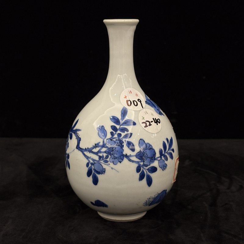 清 青花花鸟纹胆瓶 - 图4