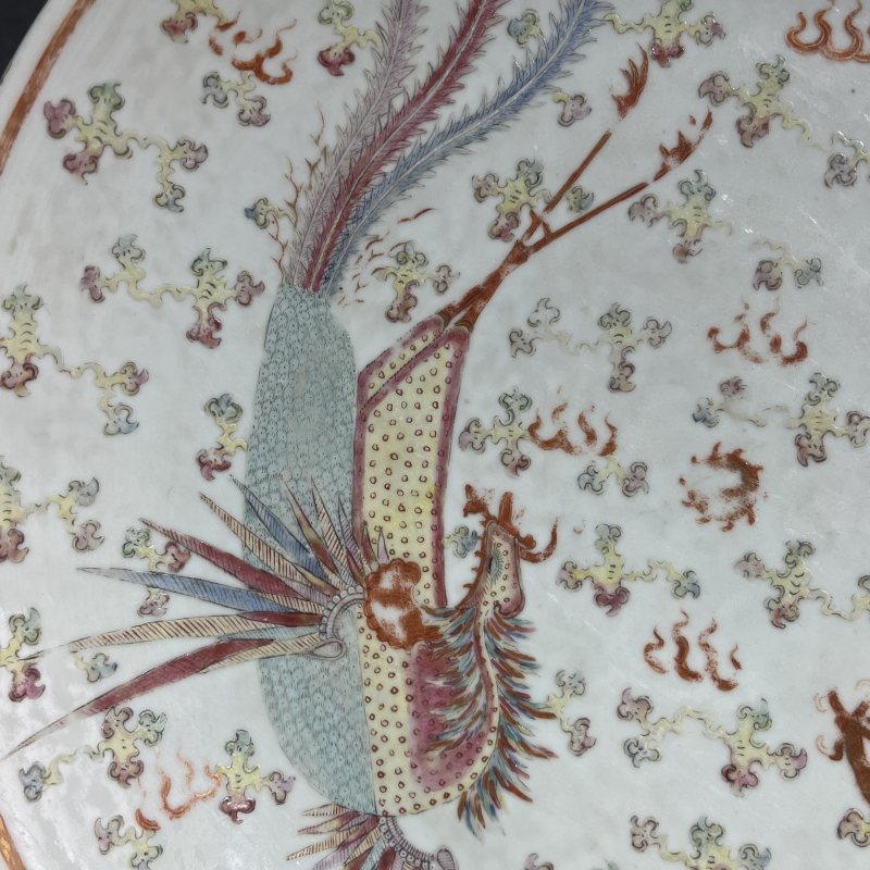 清光绪粉彩龙凤纹大盘 - 图6