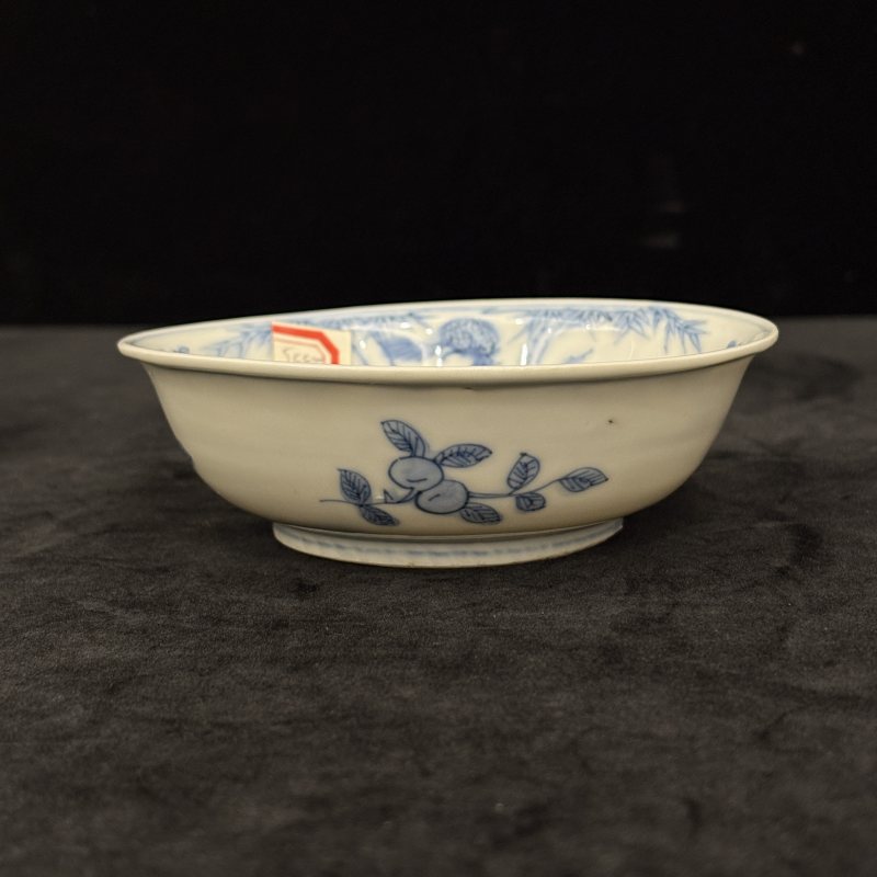清 青花松鼠纹碗一对 - 图12