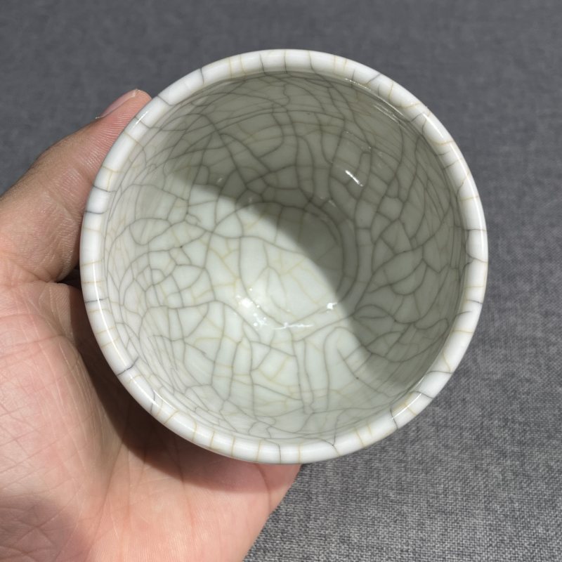 清乾隆哥釉铃铛杯一对 - 图7