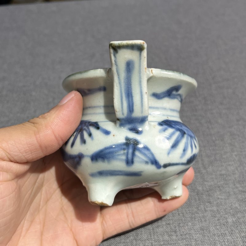 明万历青花人物故事冲耳炉 - 图6