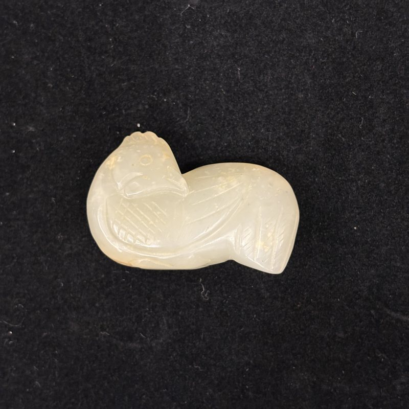 清 白玉童子 白玉鸡两件 - 图3