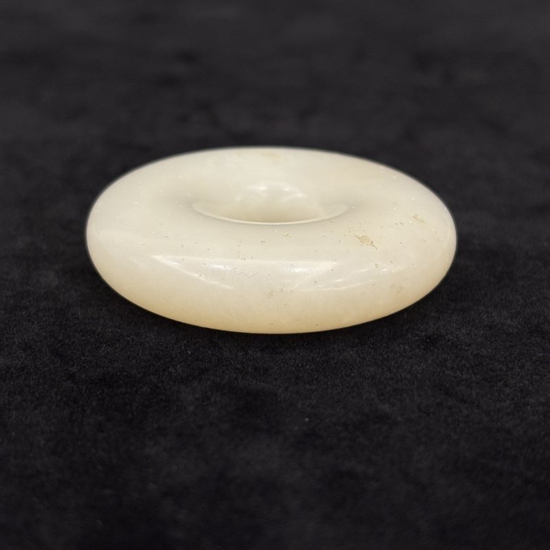 清 白玉环 青玉雕螭龙纹璧两件 - 图4