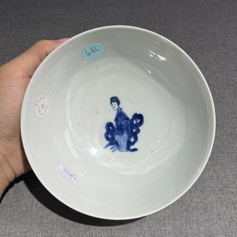 清康熙青花人物故事碗 - 图7