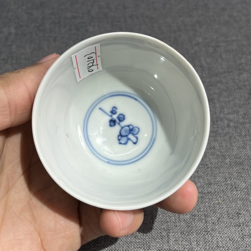 清康熙青花花卉纹茶圆 - 图6