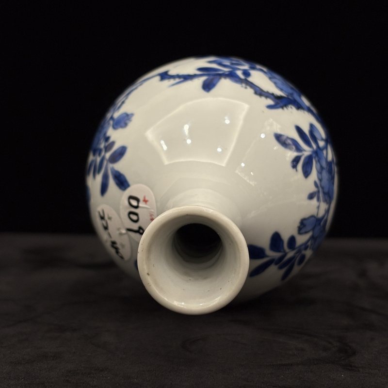 清 青花花鸟纹胆瓶 - 图6