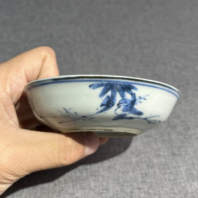 清早期青花花卉洗 - 图7