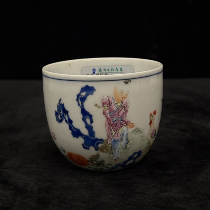清 粉彩鸡缸杯 - 图2