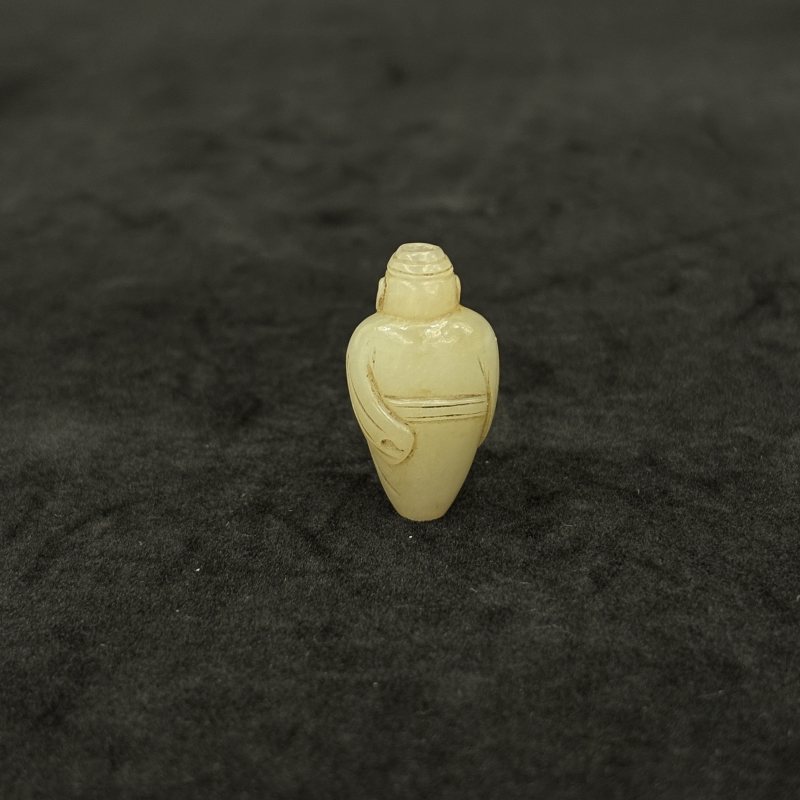 清 白玉雕钟馗纳福挂件 - 图3