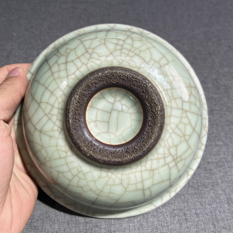 清早期郎绿釉墩式碗 - 图7