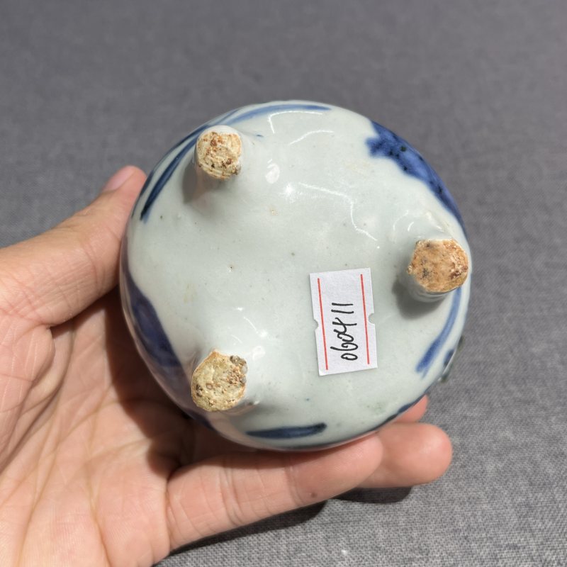 明万历青花人物故事冲耳炉 - 图9