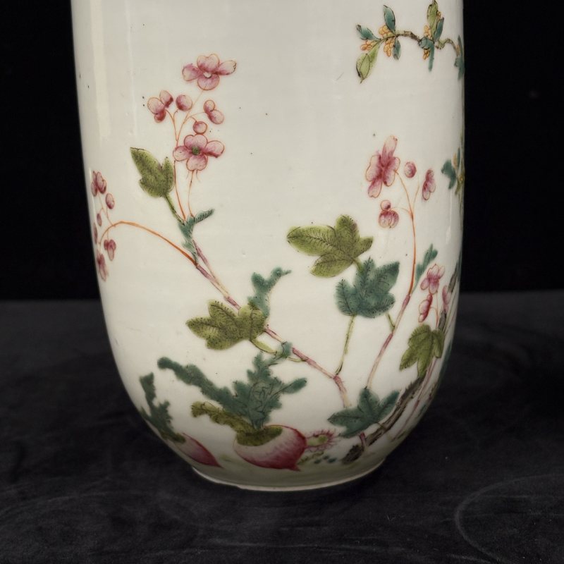 清 粉彩花鸟纹壮罐两件 - 图9
