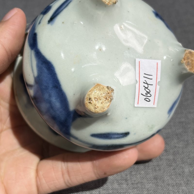 明万历青花人物故事冲耳炉 - 图10