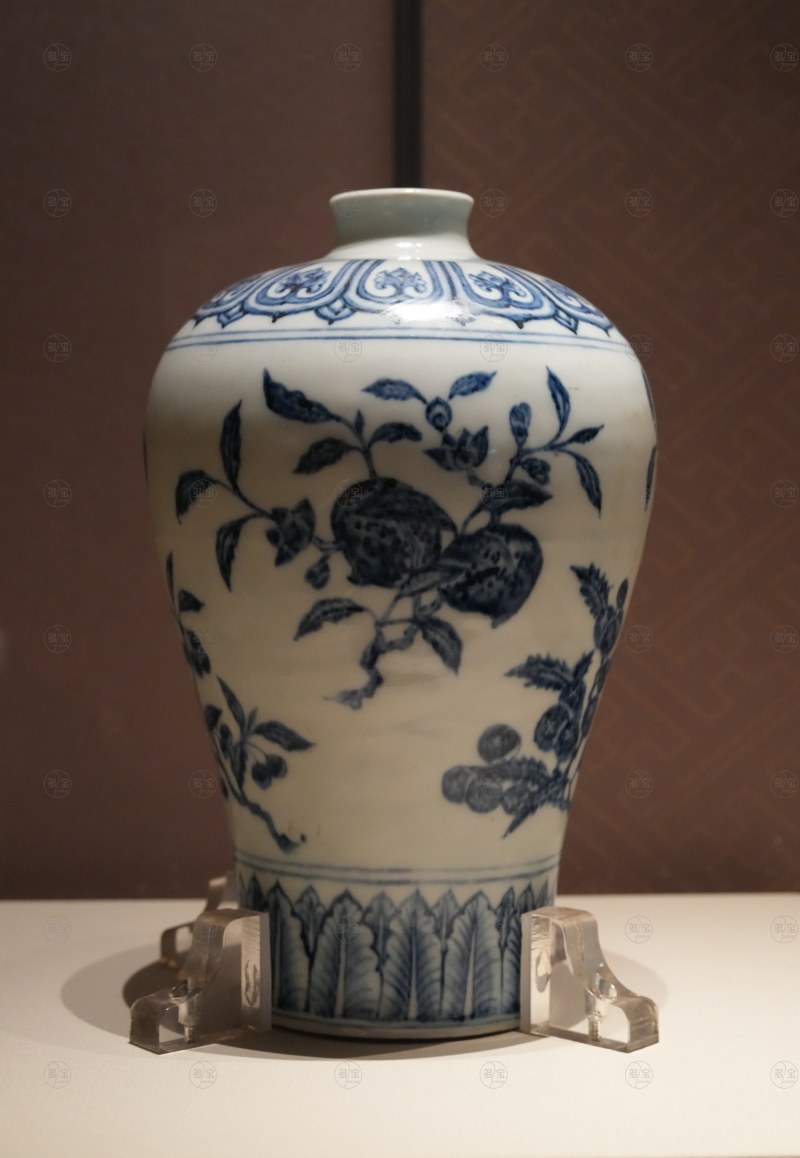 明永乐 青花花卉纹梅瓶 - 图2
