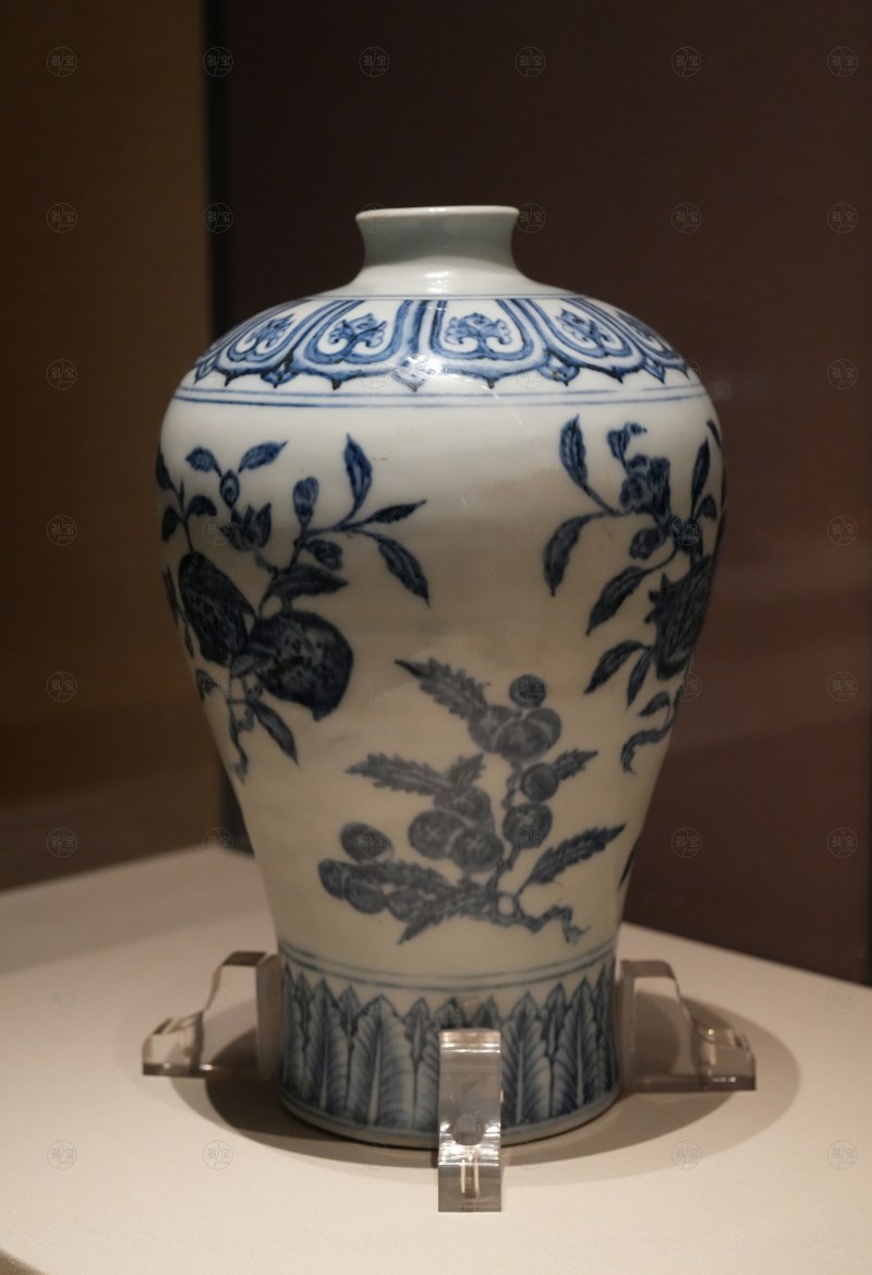 明永乐 青花花卉纹梅瓶 - 图3