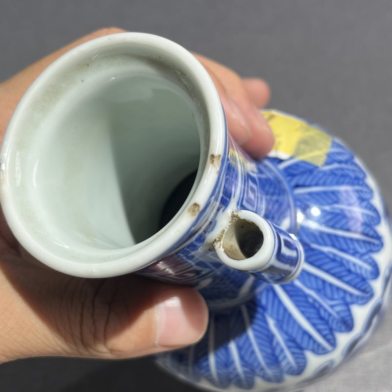 清青花花卉贯耳瓶 - 图9