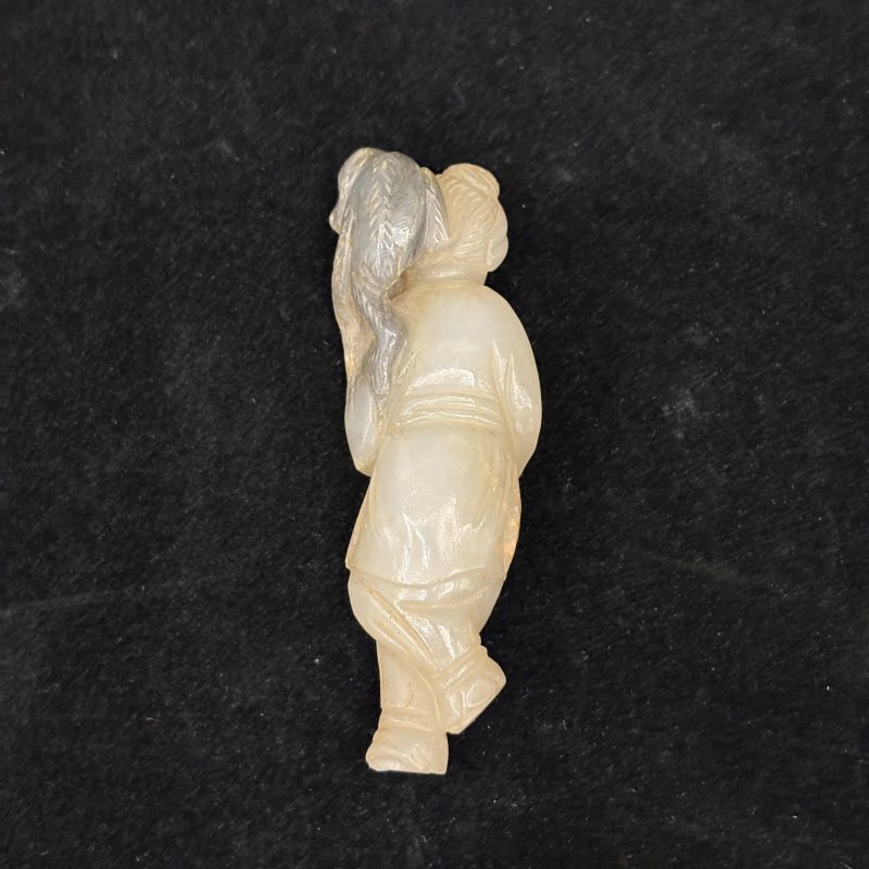 清 白玉羊 白玉仕女 白玉凤一组 - 图4