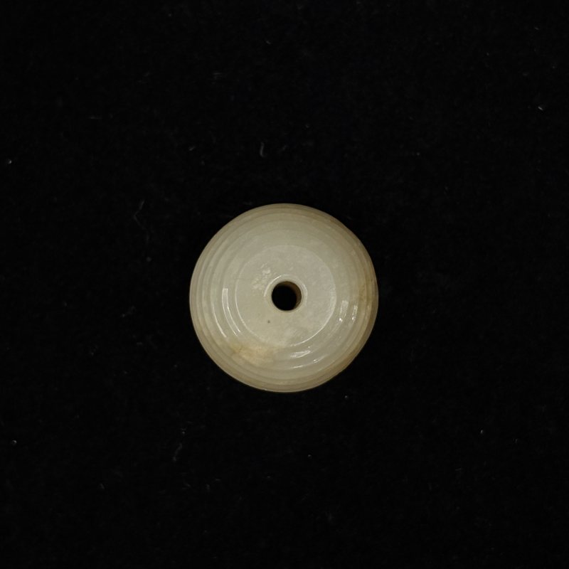 清 白玉挂件 白玉弦纹珠两件 - 图8