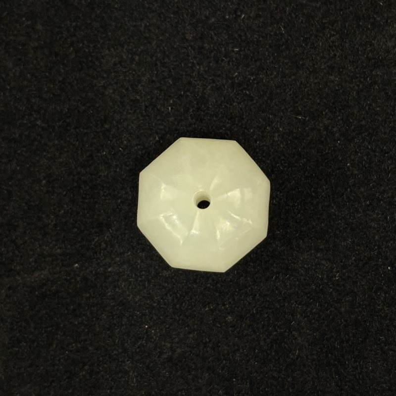 清 白玉珠 玉琮 白玉雕螭龙印钮一组 - 图3