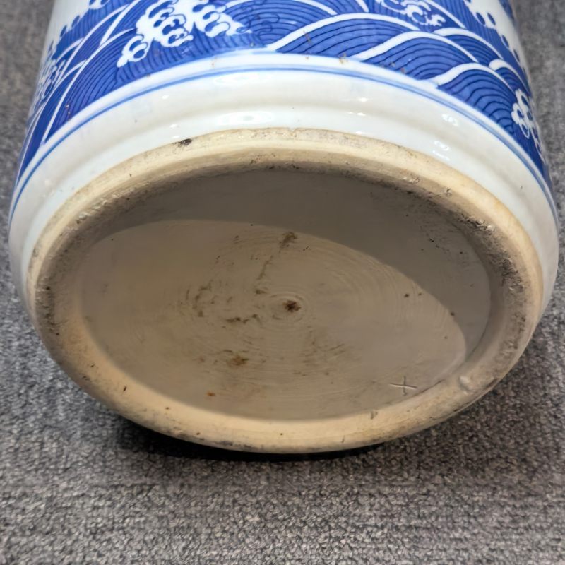近代 青花云龙纹筒瓶 - 图12