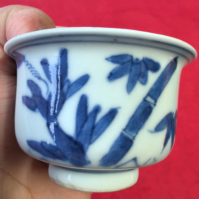 清晚期 青花岁寒三友纹杯 - 图11