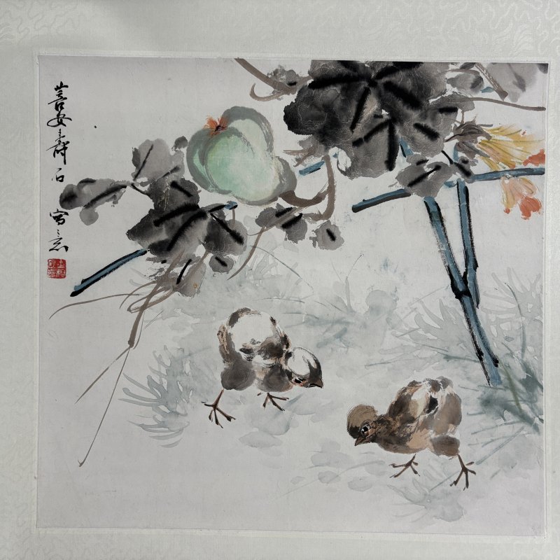 清 王维翰 金榕 花鸟双挖 - 图4