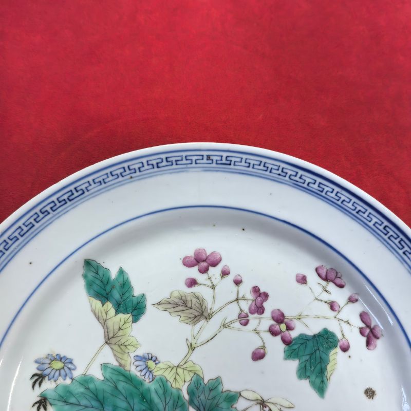清晚期 粉彩花卉纹盘 - 图7
