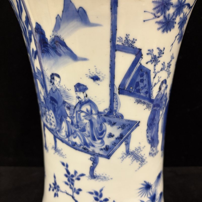 明 青花人物故事纹花觚 - 图15