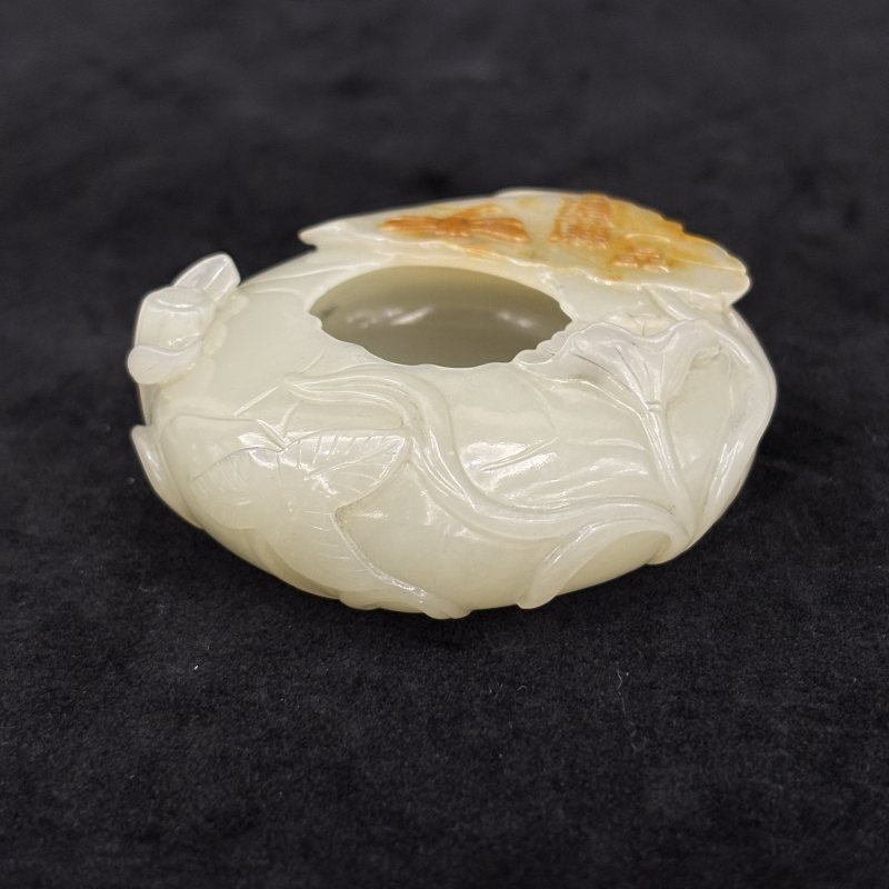 白玉留皮一品清廉水盂 - 图3