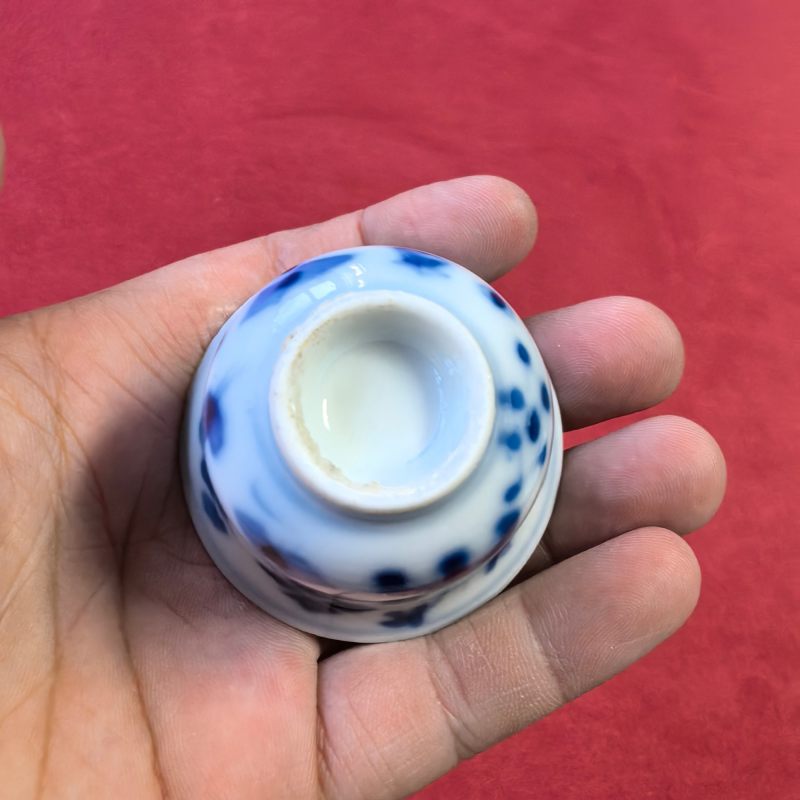 清中晚期 青花博古纹温酒器一套 - 图15