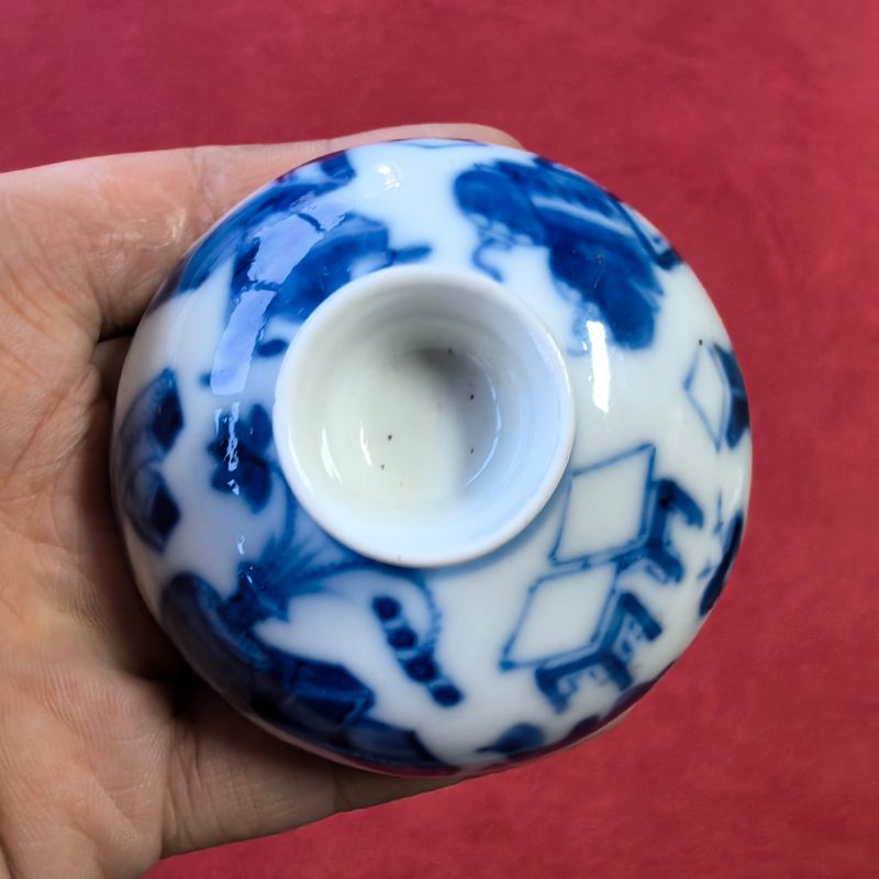 清中晚期 青花博古纹温酒器一套 - 图17