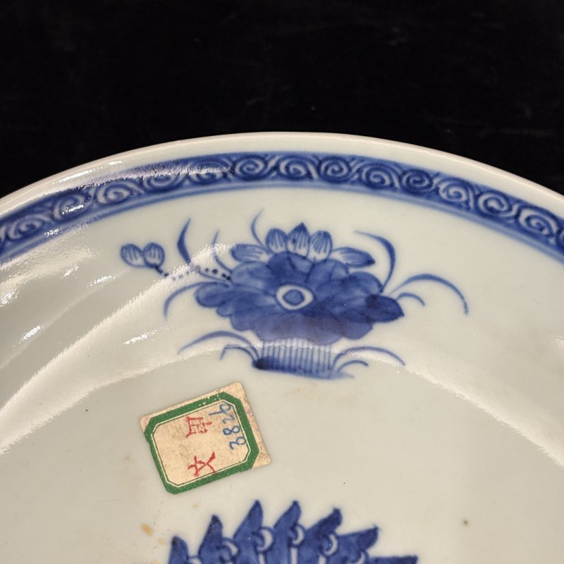 清 青花四季花卉纹盘一对 - 图6