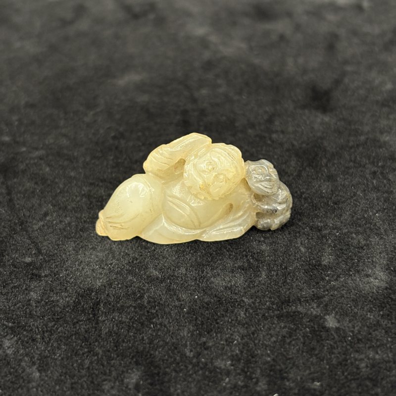 清 白玉胡人 白玉童子牧牛 白玉鹭鸶一组 - 图15