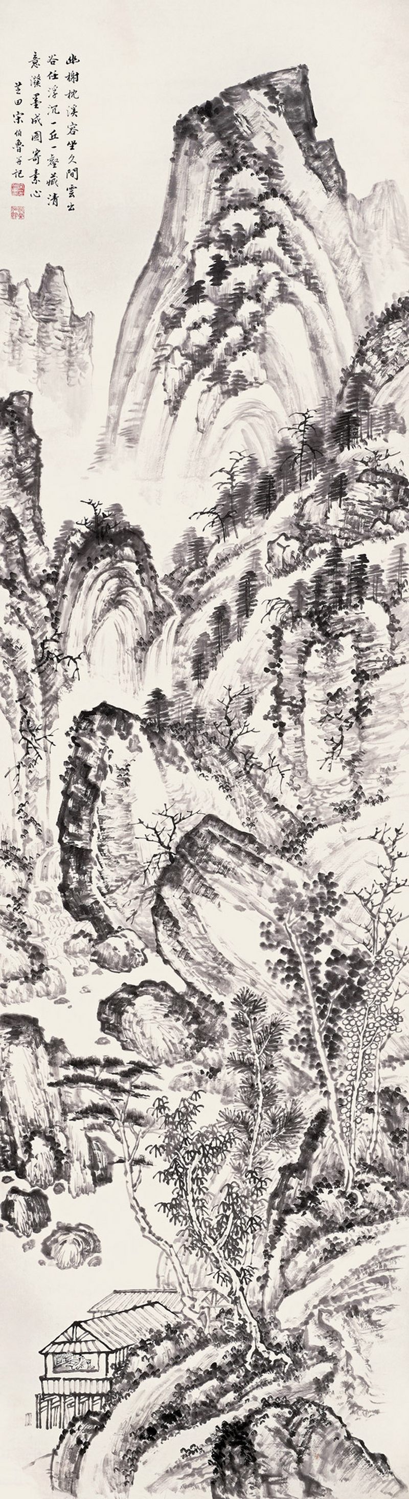 清 宋伯鲁 山水