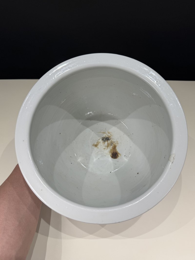 清光绪 青花草圣张旭以头濡墨故事卷缸 - 图11