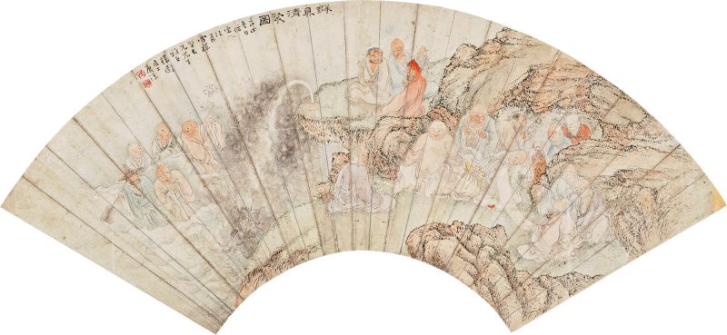 唐淳 群真清聚图