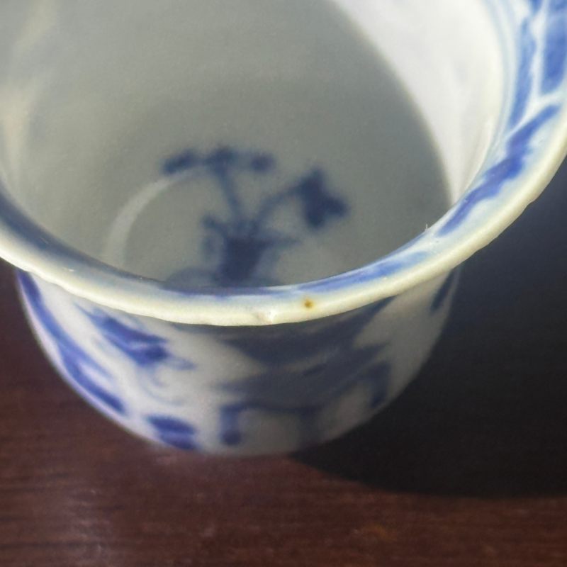 清中晚期 青花博古纹温酒器一套 - 图21