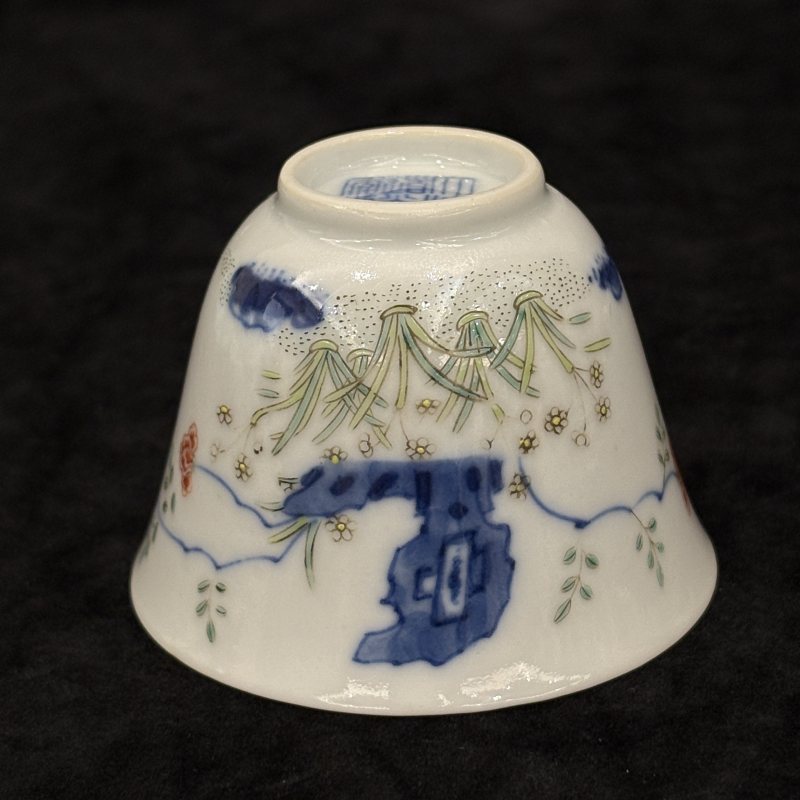 清 斗彩花神杯一对 - 图9