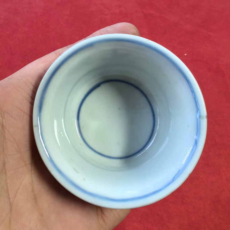 清晚期 青花岁寒三友纹杯 - 图9