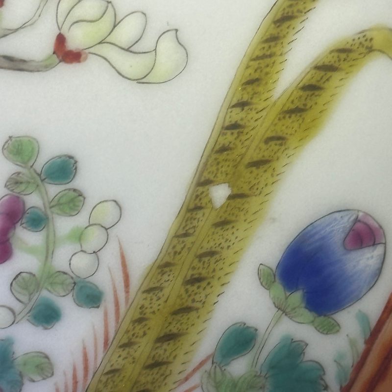 清晚期 粉彩花鸟纹抱月瓶 - 图13
