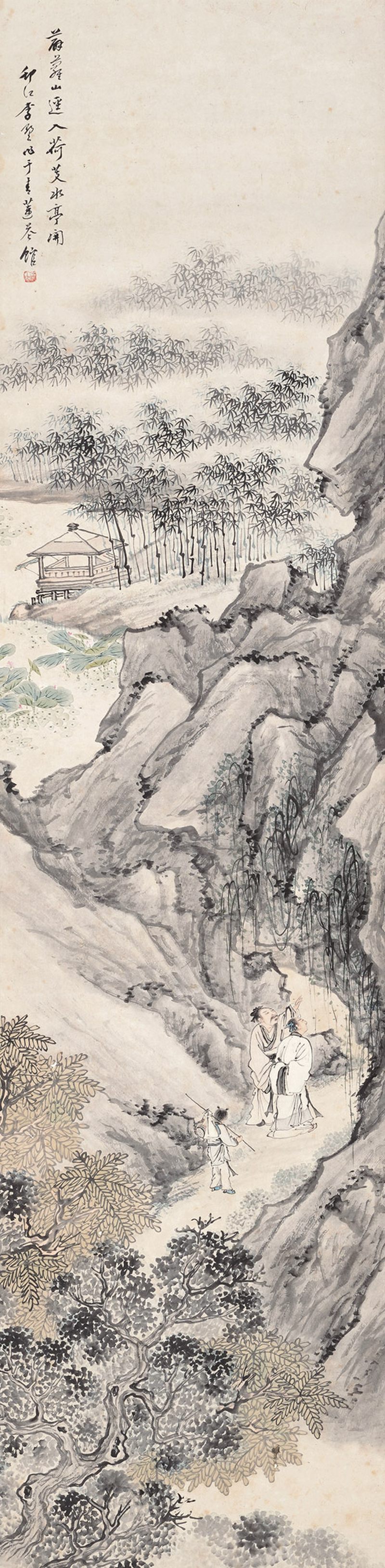 清 李墅 山水人物