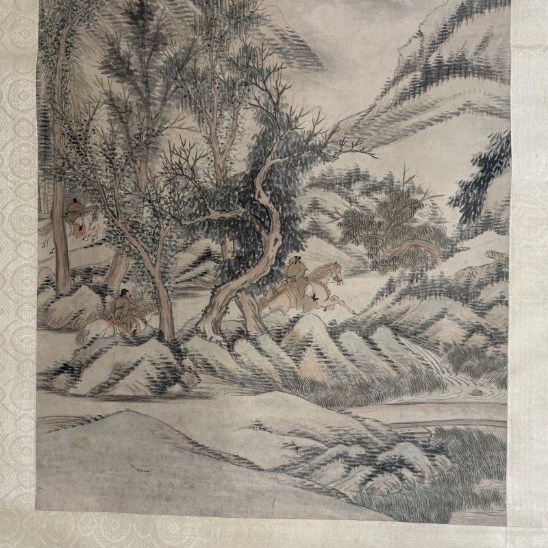 清 任预 春山驰马图 - 图3