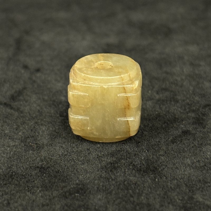 清 白玉珠 玉琮 白玉雕螭龙印钮一组 - 图17