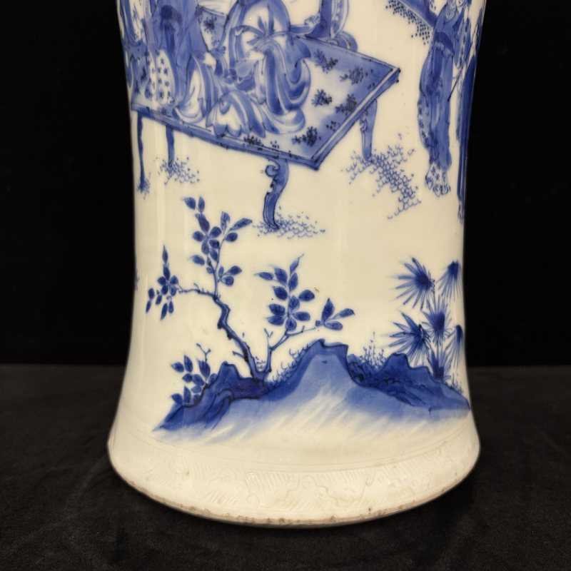 明 青花人物故事纹花觚 - 图16