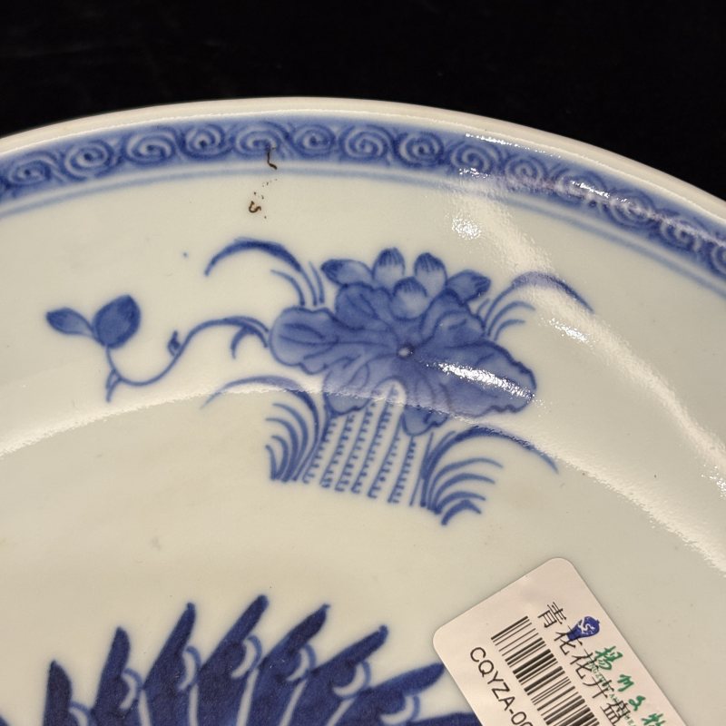 清 青花四季花卉纹盘一对 - 图15