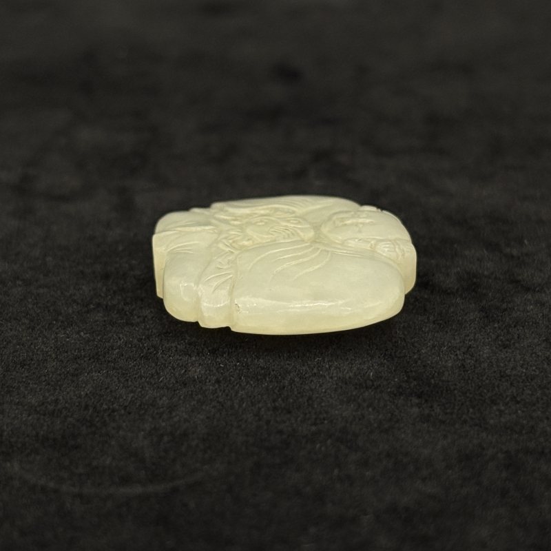 清 白玉飞天挂件 白玉童子挂件两件 - 图6