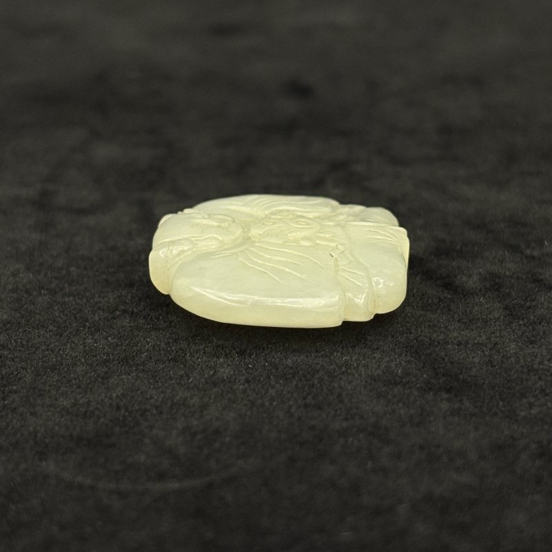 清 白玉飞天挂件 白玉童子挂件两件 - 图8