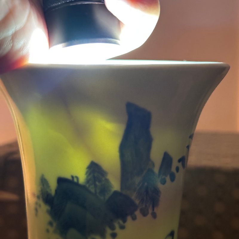 清康熙 青花人物故事图花觚 - 图12