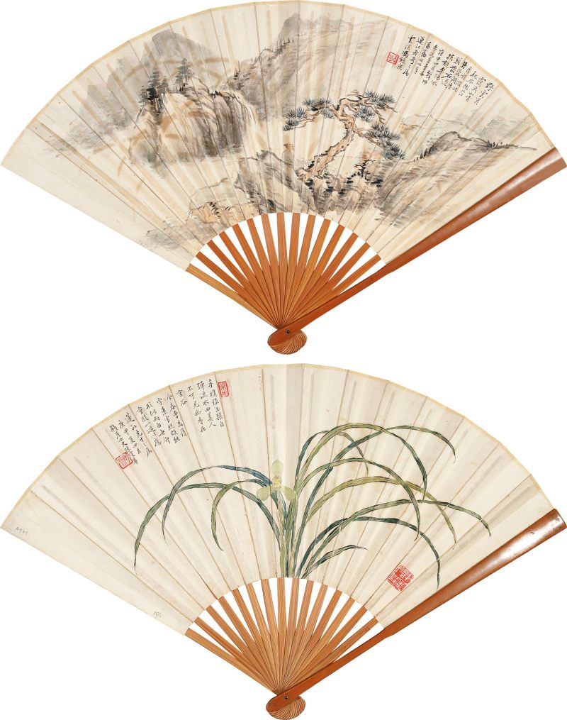 近现代 冯超然 孙琼华 山水 兰花