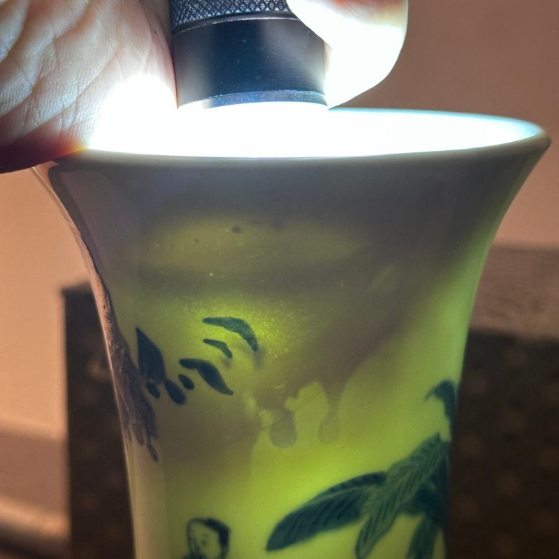 清康熙 青花人物故事图花觚 - 图13